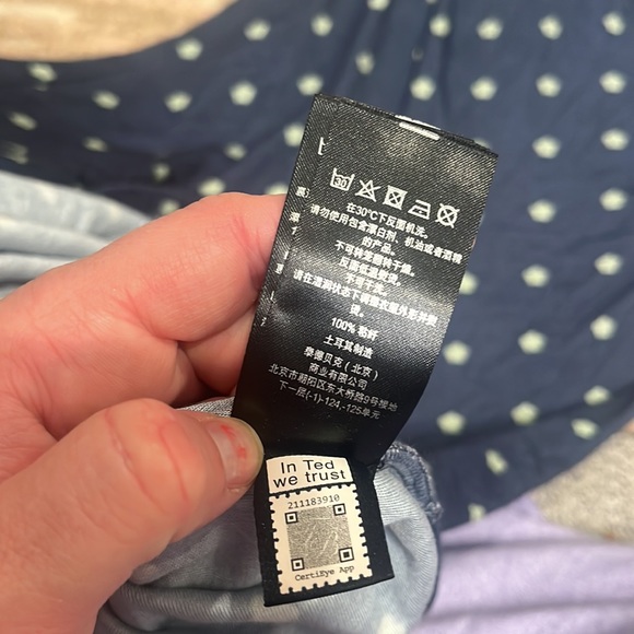 TED Baker Ditsy Spot Long Sleeve Jersey Midi Dress 2 - Picture 7 of 10